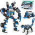 JITTERYGIT Robot Building Toy Gift for Boys, Perfect STEM Gift for Builders Ages 6, 7, 8, 9, and 10 Year Olds, Blue SnabGlider (246 Pcs) Robotryx