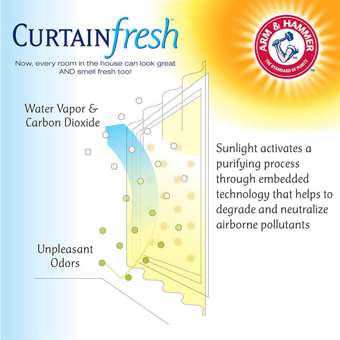 Arm & Hammer Odor Neutralizing Sheer Voile Grommet Window Curtain for Bedroom or Living Room (1 Panel)