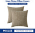 MIULEE Pack of 2 Decorative Burlap Linen Throw Pillow Covers Modern Farmhouse Pillowcase Rustic Woven Textured Cushion Cover for Sofa Couch Bed 18x18 Inch Brown