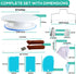 RFAQK 64PCs Cake decorating supplies kit with Non-Slip Cake Turntable-Cake leveler- 24 Numbered Icing Piping Tips with Pattern Chart and EBook- Straight & Angled Spatula-30 Icings Bags- 3 Scraper set