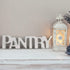 Clever Room Pantry sign | Pantry signs for kitchen farmhouse wall decor, white rustic wood 16.5 x 4.5 inches