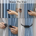 Porlau 2 Pack Strong Magnetic Curtain Tiebacks Outdoor Elegant Decorative Tie Backs Modern Rope Tiebacks for Drapes Window Curtain Holdbacks for Draperies- Black