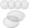 4 Pieces 10 Inch Seamless Round Pizza Screen Aluminum Mesh Pizza Screen Pizza Mesh Baking Tray for Home Kitchen Restaurant Supplies
