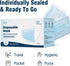 WeCare Disposable Face Mask Individually Wrapped - 50 Pack, Colored Face Masks