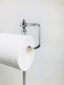 SunnyPoint Bathroom Free Standing Toilet Tissue Paper Roll Holder Stand with Reserve Function, Chrome Finish