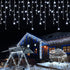 AmyHomie Christmas Lights 400 LED Icicle Lights, 8 Modes White Icicle Lights Outdoor with 75 Drop, Indoor Curtain Fairy Halloween Lights for Wedding Party Holiday Christmas Decorations