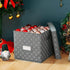 Christmas Ornament Storage Box - Holding 64 Christmas Ornaments, Holiday Ornaments Storage with Dividers, Ornament Storage Bins with Lid (Gray)