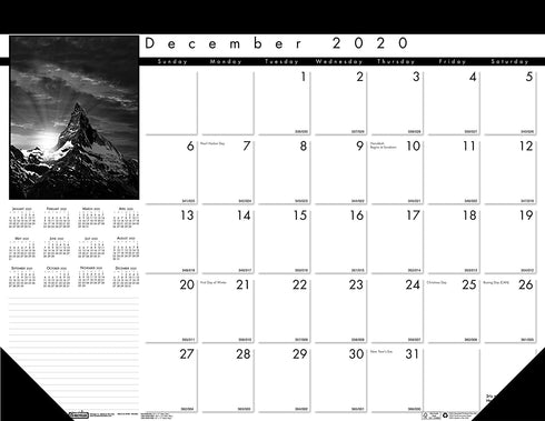 House of Doolittle 2021 Monthly Desk Pad Calendar, Black on White Series, 22 x 17 Inches, 13 Months, December - December (HOD122-21)