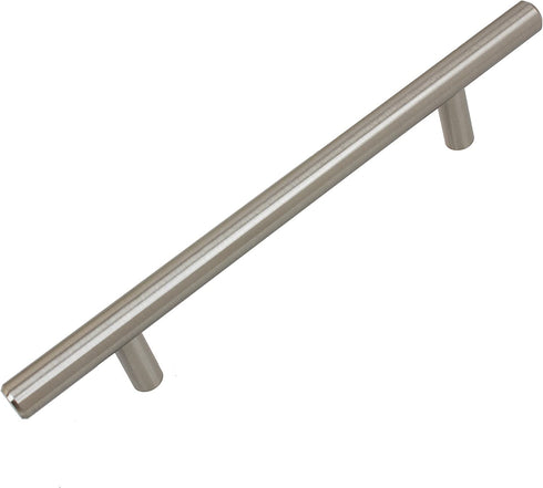 GlideRite Hardware 5008-128-SS-10 5 inch Cc Stainless Steel 8 inch Long Solid Handle bar Pulls 10 Pack