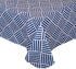 DII Indoor/Outdoor Vinyl Tabletop Collection Grid Pattern, Flannel Backed Tablecloth, Rectangle, 52x70, Navy
