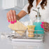 HandyHomeConcepts Sponge Holder For Sink Large Sink Caddy Kitchen Soap Tray Dish Soap Caddy Kitchen Bathroom Sink Organizer Brush Holder - 9x5x3" (not incl. Soaps, Brush, Sponge, Towel)