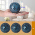 3Pcs 8cm/3.15inch Mosaic Decoration Ball Set Centerpiece Balls Gradient Mosaic Glass Solid Ball , for Centerpiece Bowls, Vases, Tables, Wedding, Party Thanksgiving Christmas Decoration (Black Blue)