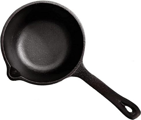 Jim Beam Pre-Seasoned Heavy Duty Construction Cast Iron Basting Pot for Grilling and Oven, Large, Black