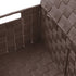 Sorbus Storage Box Woven Basket Bin Container Tote Cube Organizer Set Stackable Storage Basket Woven Strap Shelf Organizer Built-In Carry Handles (Lid Bins - 3 Pack, Chocolate)