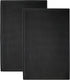 S&T INC. Rubber Bar Mats, Coffee Maker Mats, or Countertop Spill Mats, 11.9 Inch x 17.8 Inch, Black, 2PK