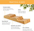 Bamb¼si Knife Drawer Organizer - Bamboo In Drawer Knife Block - Wooden Kitchen Countertop Knife Holder Organization - Holds 10-16 Knives (Not Included) - Keep Knifes Blades Store Without Pointing Up
