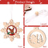 Wooden Farmhouse Christmas Tree Ornaments 24 Pieces, 2.3-inch Wooden Hollow Santa Claus Pendant, Snowman Pendant Ornaments Crafts, Christmas Party Ornaments.