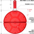 Splatter Screen for Frying Pan 11 3/4-Inch - Grease Splatter Guard - Foldable Splatter Screen Strainer - Bacon Silicone Splatter Screen with Folding Handle - Oil Screen for Skillet - Fry Splash Guard