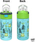Zak Designs Genesis Non BPA Plastic 18 oz Kids Water Bottle 2 Pieces set Leak-Proof Design is Perfect for Outdoor Sports with Interchangeable Lid and Built-In Carry Handle, Campout