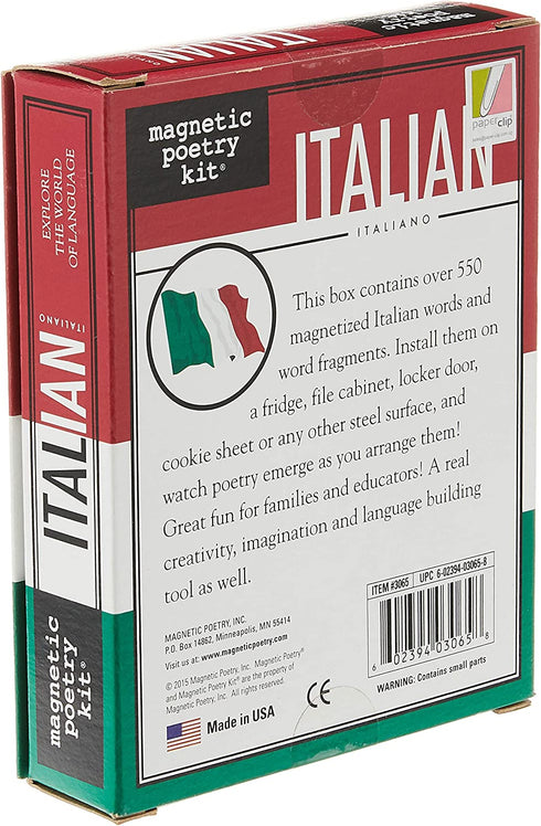 Magnetic Poetry - Italian Kit - Words for Refrigerator - Write Poems and Letters on the Fridge - Made in the USA