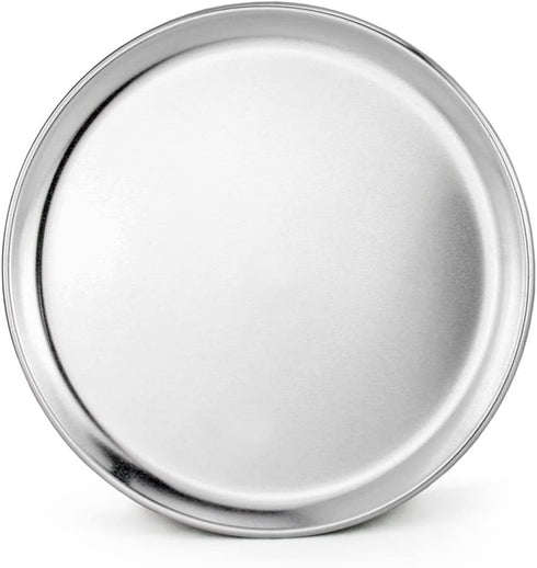 New Star Foodservice 51018 Restaurant-Grade Aluminum Pizza Pan, Baking Tray, Coupe Style, 10-Inch, Pack of 6