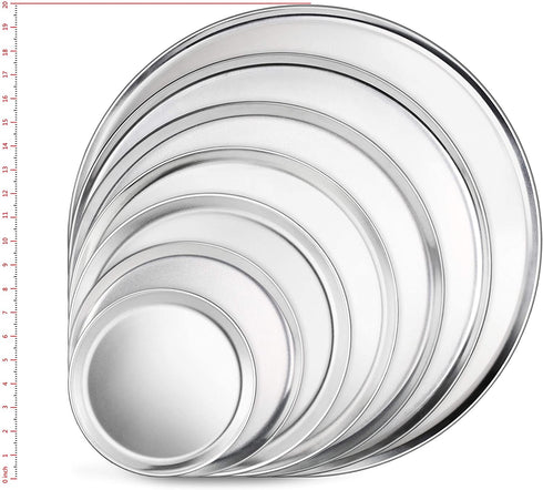 New Star Foodservice 51018 Restaurant-Grade Aluminum Pizza Pan, Baking Tray, Coupe Style, 10-Inch, Pack of 6