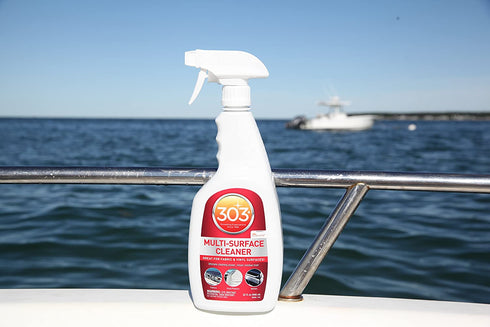 303 Marine Multi-Surface Cleaner - Safely Cleans All Water Safe Surfaces, Including All Types of Fabric and Vinyl, Rinses Residue Free, Manufacturer Recommended, 32oz (30204) Packaging May Vary