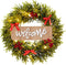 Christmas Wreath with Red Bow and LED Lights, 20 inch Christmas Weaths for Front Door with Welcome Sign, Xmas Wreath for Holiday Christmas Party Decorations