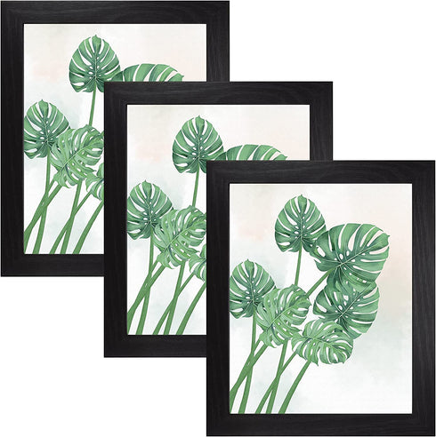 8x10 Picture Frames Black, Tabletop Display Wall Mount Photo Frame, Pack of 3