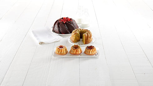 Lekue Savarin 6 Cavity Bundt pan, Red