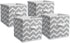 DII Non Woven Polyester Storage Bin, Chevron, Gray, Small Set of 4