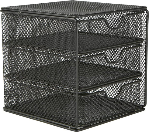 Mind Reader 3 Tier Drawer Organizer, Black