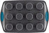Rachael Ray Yum -o! Nonstick Bakeware 12-Cup Muffin Tin With Grips / Nonstick 12-Cup Cupcake Tin With Grips - 12 Cup, Gray