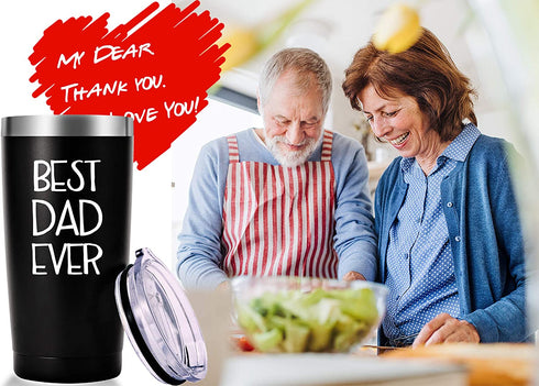 Best Dad Ever Mug.Dad Gifts.Father Day,Birthday,Christmas Gifts for Men,Dads,New Daddy,Papa,Father from Wife,Son,Daughter Tumbler(20oz Black)