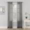 No. 918 Erica Crushed Sheer Voile Grommet Curtain Panel, 51" x 84", Charcoal Gray
