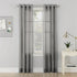 No. 918 Erica Crushed Sheer Voile Grommet Curtain Panel, 51" x 84", Charcoal Gray