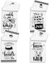 Kamalove Funny Kitchen Towels and Dishcloths Sets of 4 - Dish Towels with Sayings - House Warming Presents for New Home, Gifts for Women, Farmhouse Kitchen Decor, White