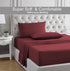 Twin Bed Sheets Set - 3 Piece Bedding - Brushed Microfiber - Shrinkage and Fade Resistant - Easy Care (Twin, Burgundy)