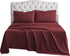 Twin Bed Sheets Set - 3 Piece Bedding - Brushed Microfiber - Shrinkage and Fade Resistant - Easy Care (Twin, Burgundy)