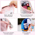 3 Pieces Telescopic Stand Up Pencil Case Box Transformer Stand Store Pencil Holder Cute Cartoon Standing Pen Pouch Dual-Use Canvas Storage Stationery Bags for Teen Girls Boys (Cat, Bear, Unicorn)