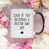 YouNique Designs Future Doctor Coffee Mug, 11 Ounces, White, Funny Medical Student Cup, Med School Mug, Medical School (Black Handle)