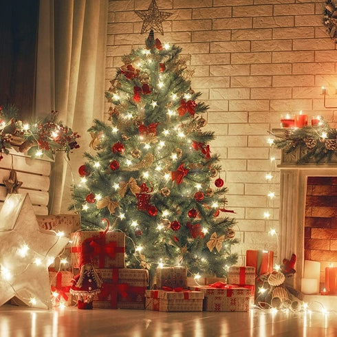 100 LED 32.8ft Star String Lights, Christmas Lights Battery Operated, Fairy Star Twinkle Lights for Bedroom Wall Indoor Outdoor Wedding Party Christmas Tree Garden Decorations