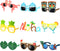 Luau Party Sunglasses - 9 Pairs Funny Hawaiian Glasses, Tropical Fancy Dress Props, Fun Summer Kids Party Favors, Beach Themed Party Supplies Decoration