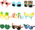 Luau Party Sunglasses - 9 Pairs Funny Hawaiian Glasses, Tropical Fancy Dress Props, Fun Summer Kids Party Favors, Beach Themed Party Supplies Decoration