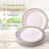 Silver Spoons Ocean Mist Collection Disposable Dinnerware Plates, Dessert, Gold