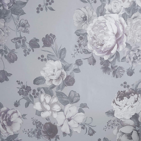 Madison Park Simone Floral Design Sheer Single Window Curtain Voile Privacy Drape for Bedroom, Livingroom, 50" x 95", Backtab Panel, Grey