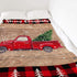 Red Truck with Christmas Tree Flannel Blankets Snowflake Wood Grain Throw Blankets Soft Lightweight Bed Blanket Cozy Microfiber Blanket for Sofa Couch Home Decor 40x50inch