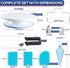RFAQK 35PCs Cake Turntable and Leveler-Rotating Cake Stand with Non Slip pad-7 Icing Tips and 20 Bags- Straight & Offset Spatula-3 Scraper Set -EBook-Cake Decorating Supplies Kit -Baking Tools