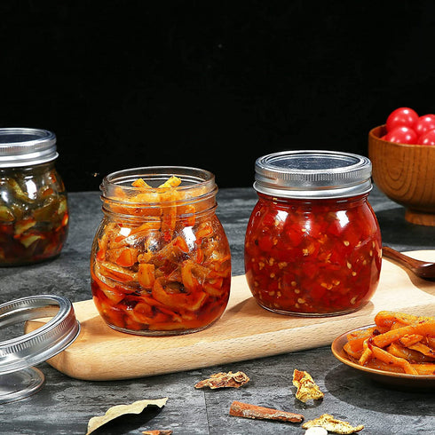 YEBODA 9 Pack Wide Mouth Mason Jars 10 oz Glass Canning Jars with Airtight Lids and Bands for Preserving, Jam, Honey, Jelly, Wedding Favors, Shower Favors, Sauces, DIY Magnetic Spice Jars