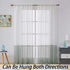 Central Park Sage Green White Stripe Sheer Color Block Window Curtain Panel Pairs Linen Drape Treatment for Bedroom Living Room Farmhouse 95 inches Long with Rod Pocket,2 Panel Rustic Living Panels